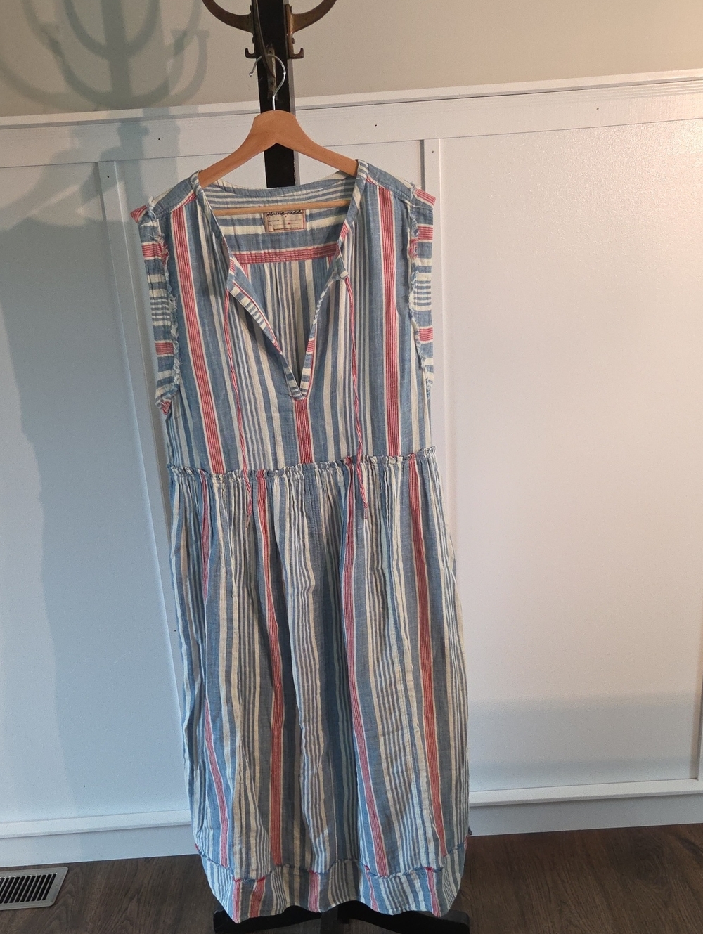 We The Free Striped Midi Tunic/Cover Up in Blue, White & Red NWT 30$ 07-10